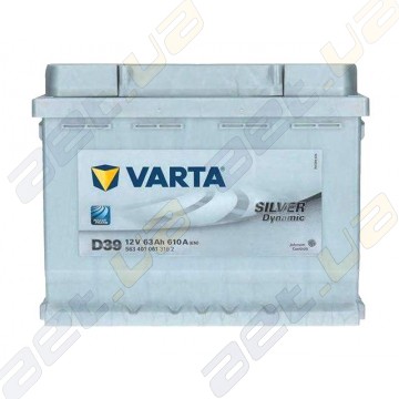 Автомобильный аккумулятор Varta Silver Dynamic 63Ah L+ 610A (EN)