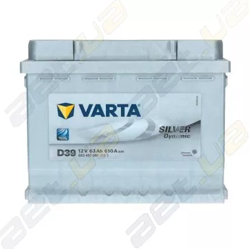 Автомобильный аккумулятор Varta Silver Dynamic 563 401 061 (D39) 63Ah L+ 610A