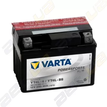 Мото акумулятор Varta PS AGM (YT4L-BS) 12V 3Ah 40А R+