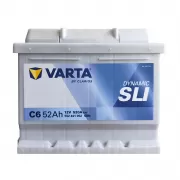 Акумулятор Varta Dynamic SLI 552 401 052 (C6) 52Ah R+ 520A (низькобазовий)
