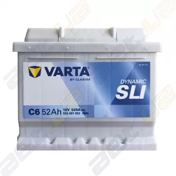 Акумулятор Varta Dynamic SLI 552 401 052 (C6) 52Ah R+ 520A (низкобазовий) – надійність і потужність для вашого авто