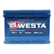 Автомобільний акумулятор WESTA 60Ah L+ 600A (низкобазовый)