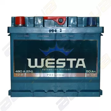 Автомобильный аккумулятор WESTA 50Ah L+ 480A (низкобазовый)