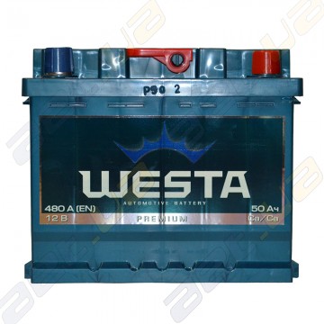 Автомобильный аккумулятор WESTA 50Ah R+ 480A (низкобазовый)