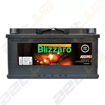 Автомобильный аккумулятор Blizzaro AGM Start&Stop 92ah R+ 850a 