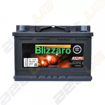 Автомобільний акумулятор Blizzaro AGM Start&Stop 70Ah R+ 760