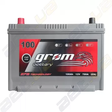Акумулятор Grom Battery 100Ah 850A JL+ (EN) EFB