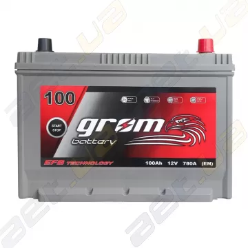 Аккумулятор Grom Battery 100Ah 850A JR+ (EN) EFB