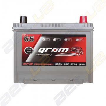 Акумулятор Grom Battery 65Ah 670A JR+ (EN) EFB