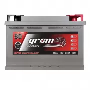 Aккумулятор Grom Battery 80Ah 800A R+ (EN) EFB