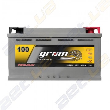 Акумулятор Grom Battery 100Ah R+ 900A (EN)