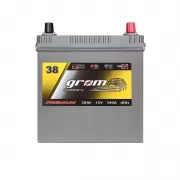 Автомобильный аккумулятор Grom Battery 38Ah 340A JR+ (EN) тонкая клемма