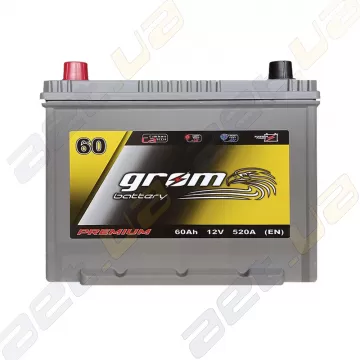 Аккумулятор Grom Battery 60Ah 520A JL+ (EN)