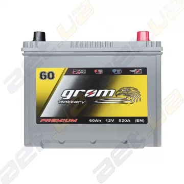 Акумулятор Grom Battery 60Ah JR+ 520A (EN)