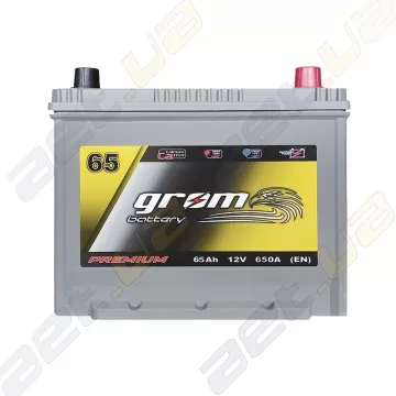 Аккумулятор Grom Battery 65Ah 650A JR+ (EN)
