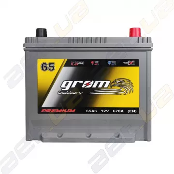 Аккумулятор Grom Battery 65Ah 670A JR+ (EN)