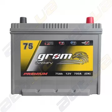 Аккумулятор Grom Battery 75Ah 700A JR+ (EN)