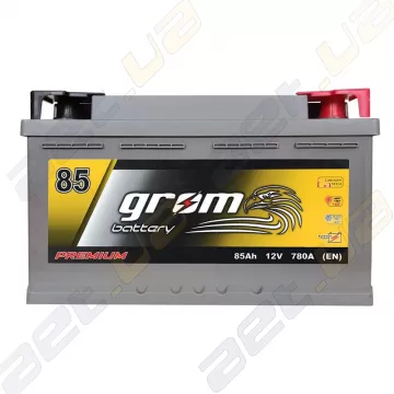 Акумулятор автомобільний Grom Battery 85Ah R+ 780A (EN) низькобазовий