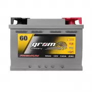 Автомобильный аккумулятор Grom Battery 60Ah R+ 540A (EN) низкобазовый