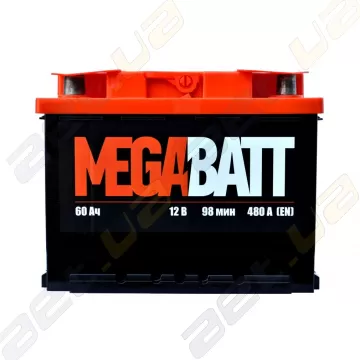 Акумулятор MegaBatt 60Ah R+ 480A