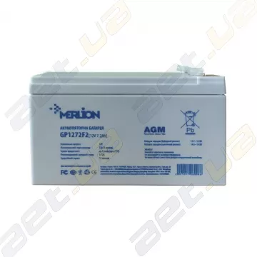 Гелевый аккумулятор Merlion 12V 7.2Ah GP1272F2