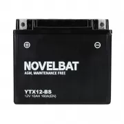 Мото аккумулятор Novelbat YTX12-BS AGM 12v 10Ah 160A (EN) L+
