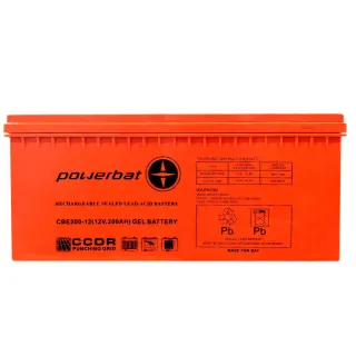 Аккумулятор гелевый Powerbat CBE GEL 12v 200Ah (CBE200-12)