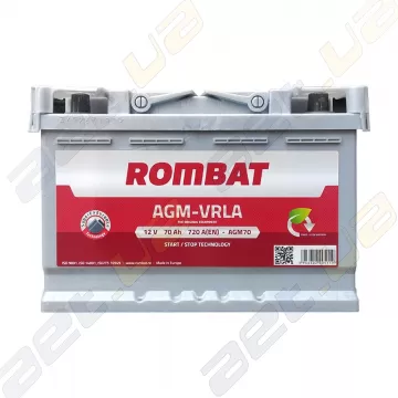 Aккумулятор Rombat AGM VRLA 70Ah 720A R+ (EN)