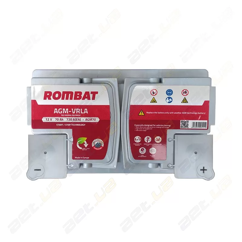 Aккумулятор Rombat AGM VRLA 70Ah 720A R+ (EN) купить по лучшей цене
