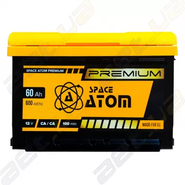 Автомобильный аккумулятор Space Atom 60Ah L+ 600A (низкобазовый)
