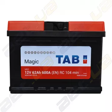 Аккумулятор TAB Magic 62Ah R+ 600А (En) низкобазовый