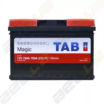 Аккумулятор автомобильный TAB Magic 6CT-78Ah R+ 750A (EN)