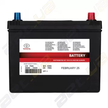 Аккумулятор Toyota Battery EFB 75Ah 700A JR+ (EN)