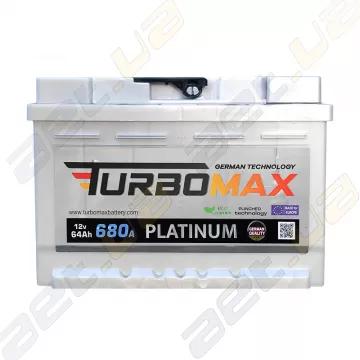 Аккумулятор TurboMax Platinum 64Ah R+ 680A низкобазовый