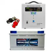 ИБП VOLT Polska SINUS PRO 1500E 1050Вт + Monbat Megalight AGM VRLA Deep Cycle 12V 100Ah R+ (MON99)