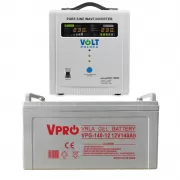 ИБП VOLT Polska SINUS PRO 1500E 1050Вт + Volt Polska V-PRO Premium VPG 140-12 GEL VRLA 12v 140Ah