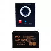 ИБП VOLT Polska SINUS PRO 1000E 700Вт + Volt Polska AGM VRLA 12v 100Ah (AGM-100)