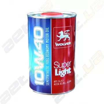 Масло моторное полусинтетика Wolver Super Light 10W-40 1л
