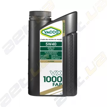 Моторное масло YACCO VX 1000 FAP 5W40 – 1 л