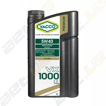 Моторне масло YACCO VX 1000 LL 5W40 – 2 л