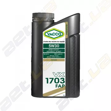 Моторное масло YACCO VX 1703 FAP 5W30 – 1 л