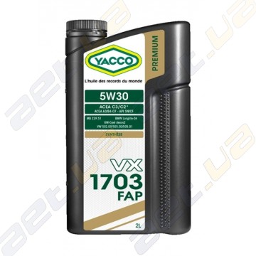 Моторне масло YACCO VX 1703 FAP 5W30 – 2 л