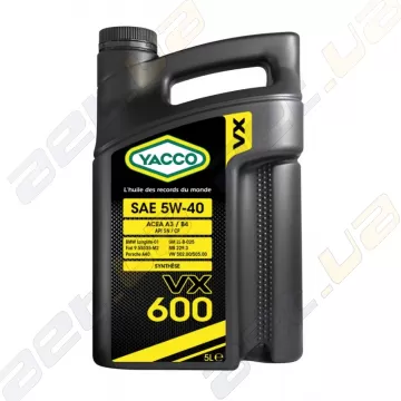 Моторное масло YACCO VX 600 5W40 – 5 л