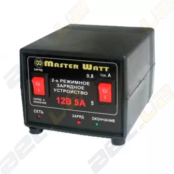 Автоматическое зарядное устройство MasterWatt 0,8-5А 12В 2-х режимное (заряд /заряд+хранение) 